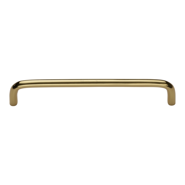 C2155 160-PB • 160 x 168 x 32mm • Polished Brass • Heritage Brass D-Pattern 08mm Ø Cabinet Pull Handle